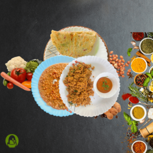 Trio-1: Millet Bisibelebath + Puliyogare + Thalipattu (1)