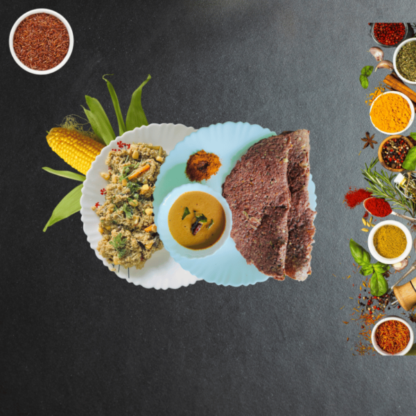Duo-1: Corn Pulav + Red Rice Thalipattu (1)